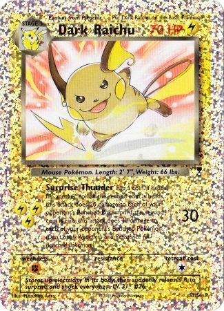 Dark Raichu (S3/S4) [Box Topper] | Mega City Incorporated