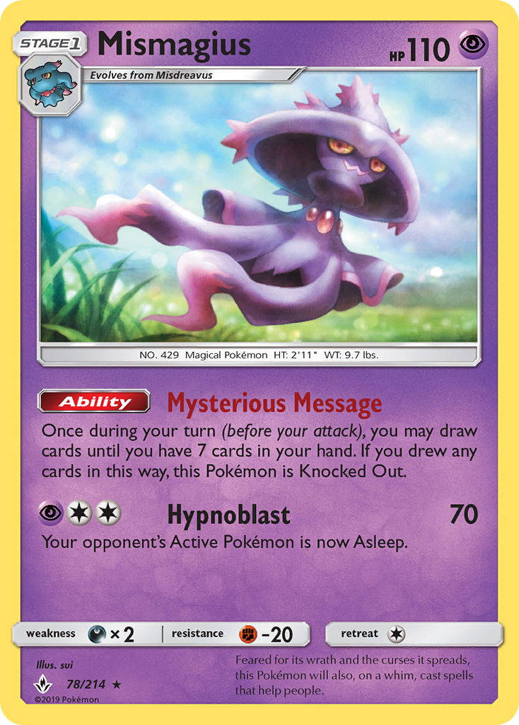 Mismagius (78/214) [Sun & Moon: Unbroken Bonds] | Mega City Incorporated