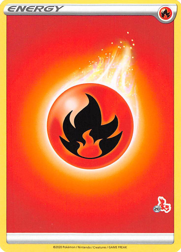 Fire Energy (Cinderace Stamp #20) [Battle Academy 2022] | Mega City Incorporated