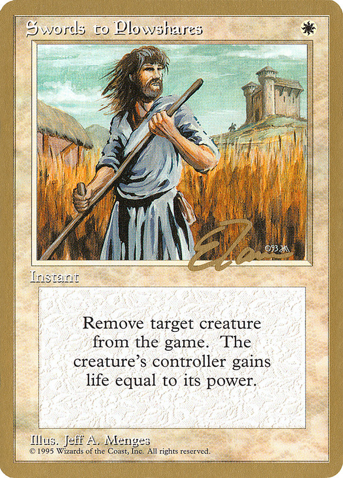 Swords to Plowshares (Eric Tam) [Pro Tour Collector Set] | Mega City Incorporated