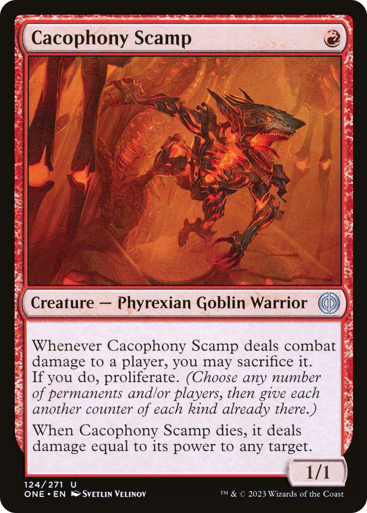 Cacophony Scamp [Phyrexia: All Will Be One] | Mega City Incorporated