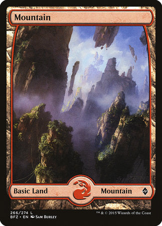 Mountain (266) - Full Art [Battle for Zendikar] | Mega City Incorporated