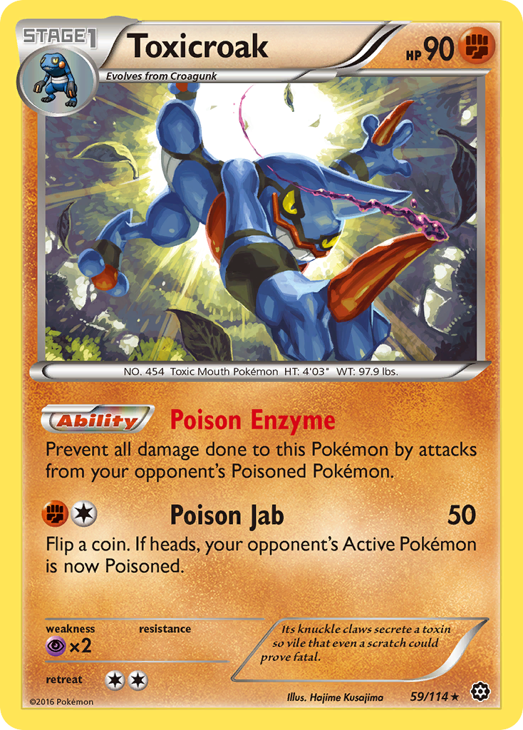 Toxicroak (59/114) [XY: Steam Siege] | Mega City Incorporated