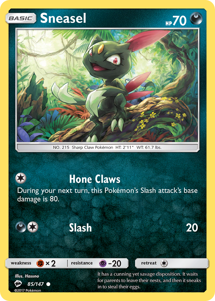 Sneasel (85/147) [Sun & Moon: Burning Shadows] | Mega City Incorporated