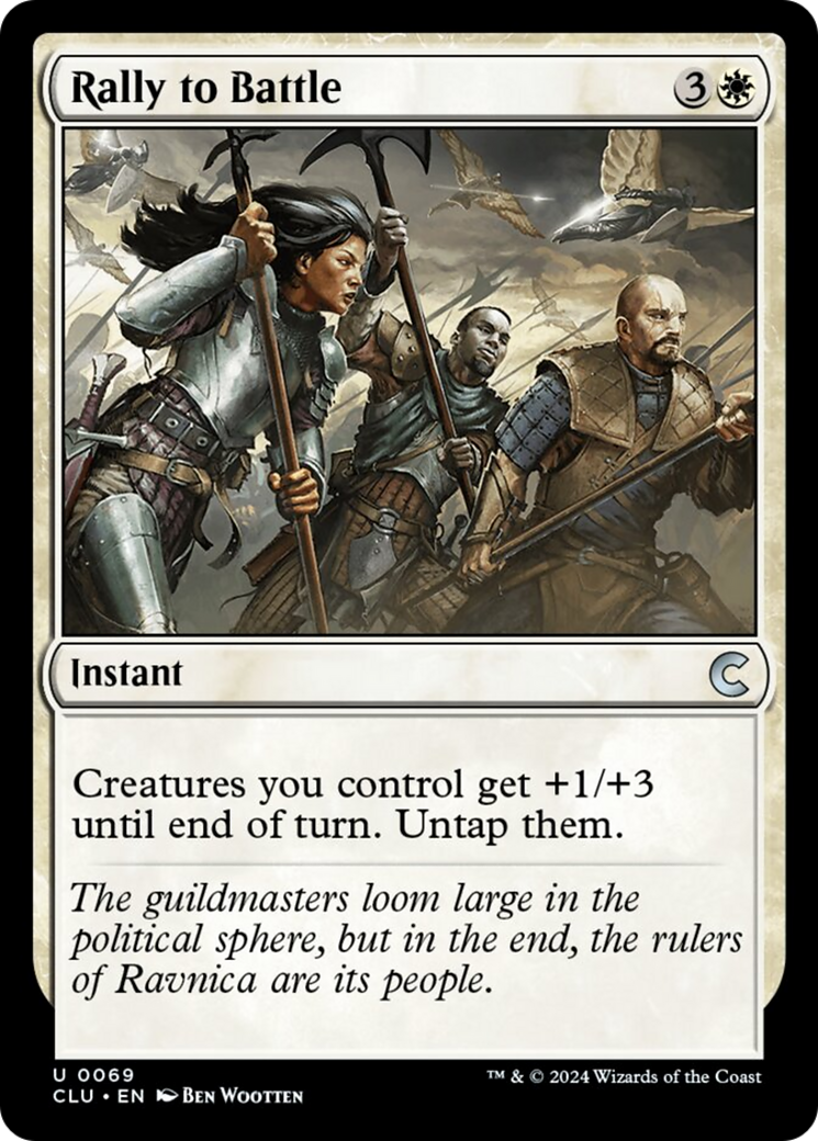Rally to Battle [Ravnica: Clue Edition] | Mega City Incorporated