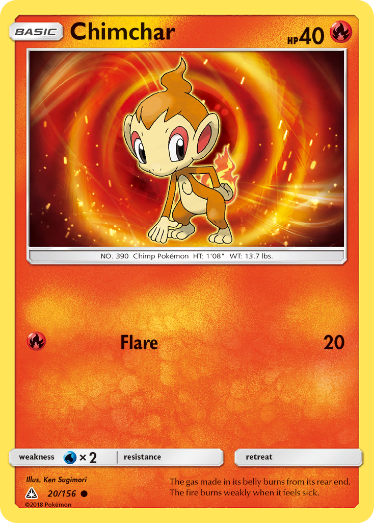 Chimchar (20/156) [Sun & Moon: Ultra Prism] | Mega City Incorporated