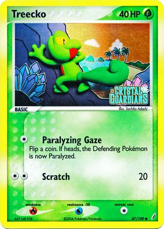 Treecko (67/100) (Stamped) [EX: Crystal Guardians] | Mega City Incorporated