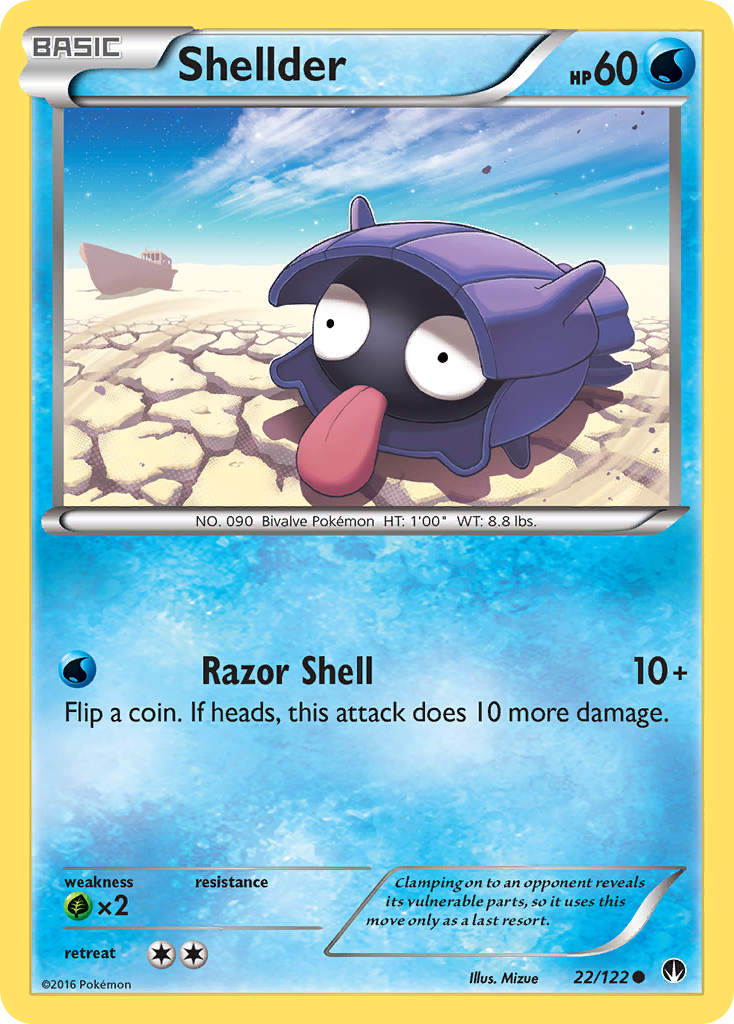 Shellder (22/122) [XY: BREAKpoint] | Mega City Incorporated