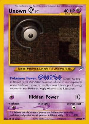 Unown [C] (57/105) [Neo Destiny Unlimited] | Mega City Incorporated