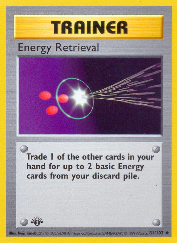 Energy Retrieval (81/102) (Shadowless) [Base Set 1st Edition] | Mega City Incorporated