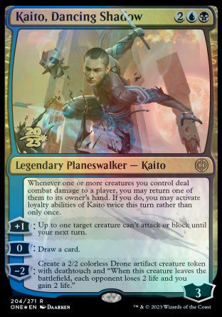 Kaito, Dancing Shadow [Phyrexia: All Will Be One Prerelease Promos] | Mega City Incorporated