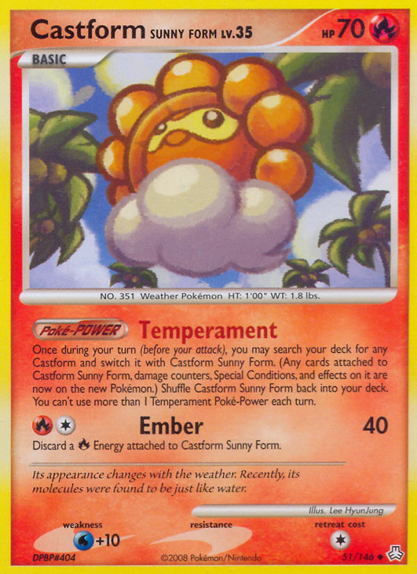 Castform Sunny Form (51/146) [Diamond & Pearl: Legends Awakened] | Mega City Incorporated