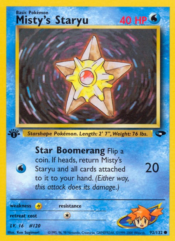 Misty's Staryu (92/132) [Gym Challenge 1st Edition] | Mega City Incorporated