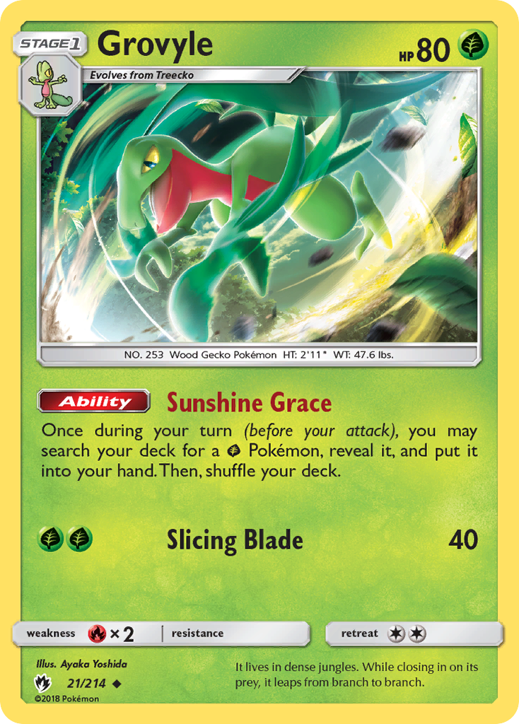 Grovyle (21/214) [Sun & Moon: Lost Thunder] | Mega City Incorporated