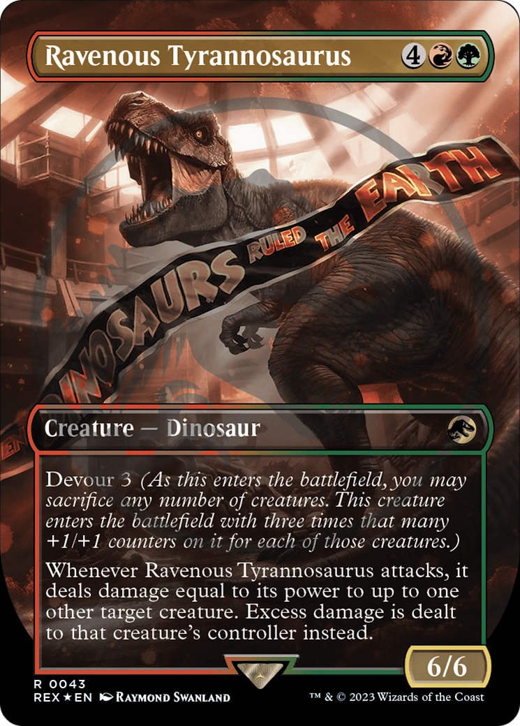 Ravenous Tyrannosaurus Emblem (Borderless) [Jurassic World Collection Tokens] | Mega City Incorporated