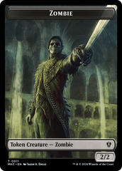 Vizier of Many Faces // Zombie Double-Sided Token [Murders at Karlov Manor Commander Tokens] | Mega City Incorporated