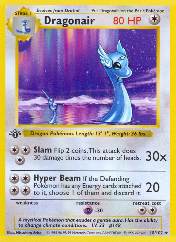 Dragonair (18/102) (Shadowless) [Base Set 1st Edition] | Mega City Incorporated