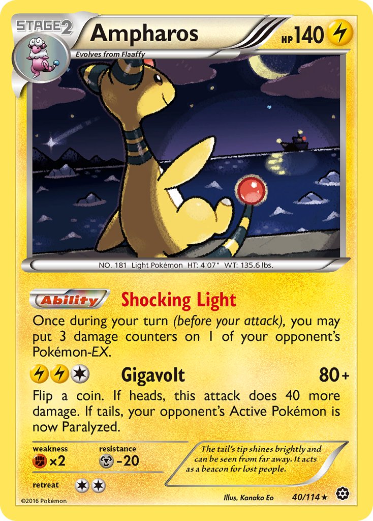 Ampharos (40/114) (Theme Deck Exclusive) [XY: Steam Siege] | Mega City Incorporated