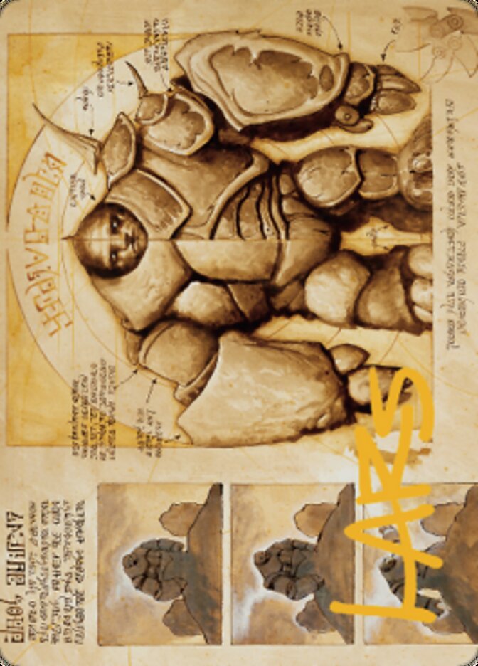 Precursor Golem Art Card (Gold-Stamped Signature) [The Brothers' War Art Series] | Mega City Incorporated