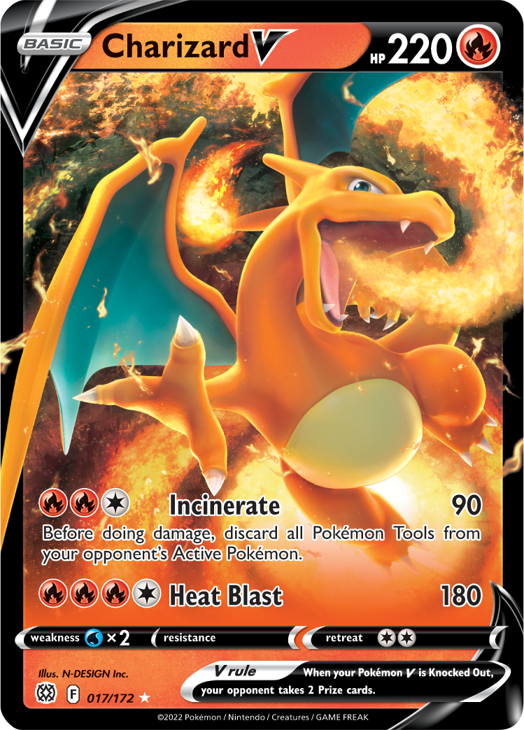 Charizard V (017/172) [Sword & Shield: Brilliant Stars] | Mega City Incorporated