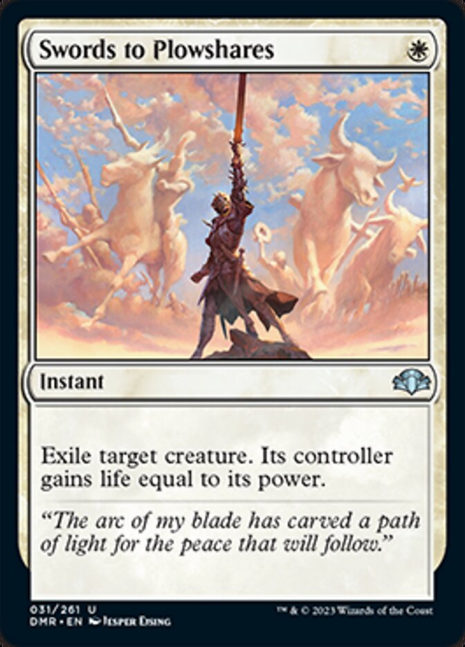 Swords to Plowshares [Dominaria Remastered] | Mega City Incorporated