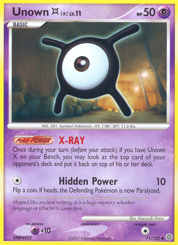 Unown X (71/132) [Diamond & Pearl: Secret Wonders] | Mega City Incorporated