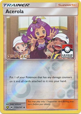 Acerola (112a/147) (League Promo 3rd Place) [Sun & Moon: Burning Shadows] | Mega City Incorporated