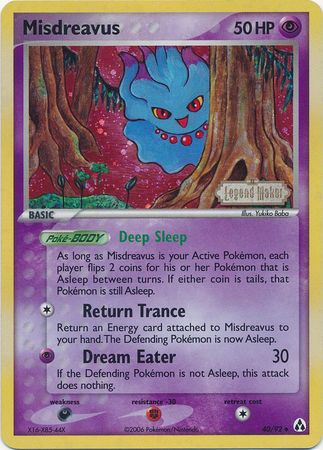 Misdreavus (40/92) (Stamped) [EX: Legend Maker] | Mega City Incorporated