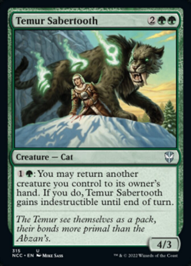 Temur Sabertooth [Streets of New Capenna Commander] | Mega City Incorporated