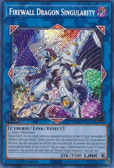 Firewall Dragon Singularity [CYAC-EN047] Secret Rare | Mega City Incorporated