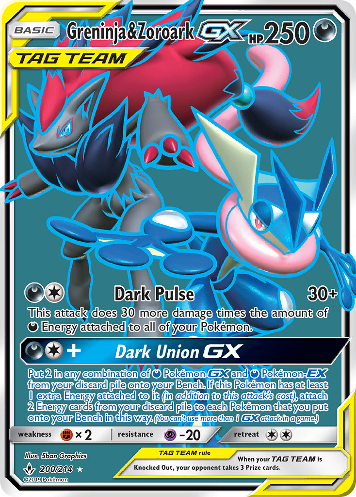 Greninja & Zoroark GX (200/214) [Sun & Moon: Unbroken Bonds] | Mega City Incorporated