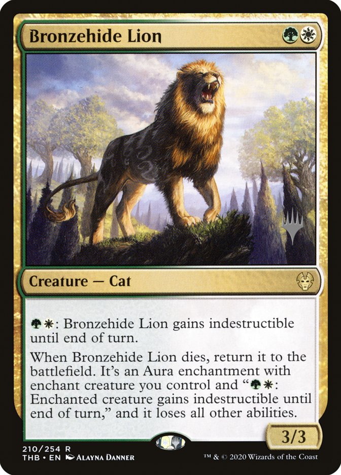 Bronzehide Lion (Promo Pack) [Theros Beyond Death Promos] | Mega City Incorporated