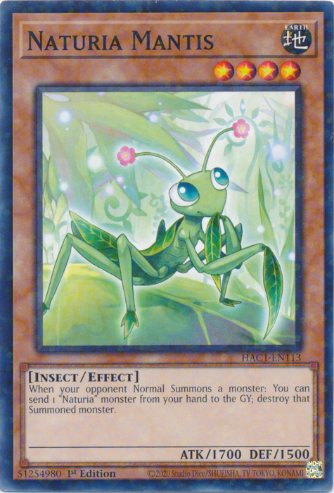 Naturia Mantis (Duel Terminal) [HAC1-EN113] Common | Mega City Incorporated