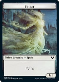 Spirit // Treasure Double-sided Token [Commander 2020 Tokens] | Mega City Incorporated