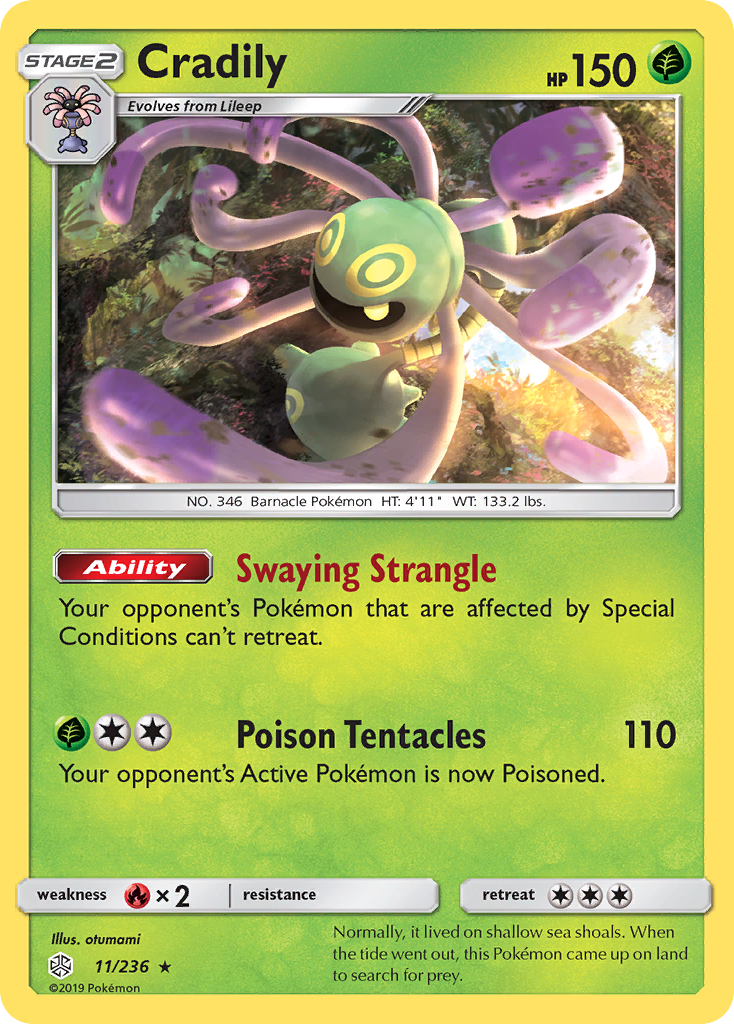 Cradily (11/236) [Sun & Moon: Cosmic Eclipse] | Mega City Incorporated