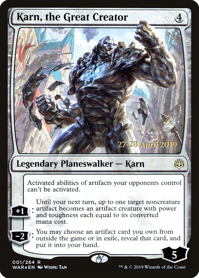 Karn, the Great Creator  [War of the Spark Prerelease Promos] | Mega City Incorporated