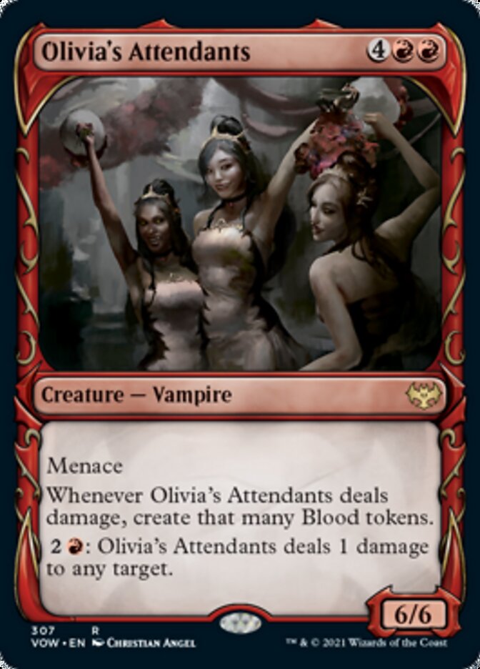 Olivia's Attendants (Showcase Fang Frame) [Innistrad: Crimson Vow] | Mega City Incorporated