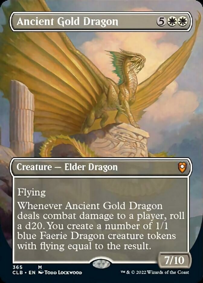 Ancient Gold Dragon (Borderless Alternate Art) [Commander Legends: Battle for Baldur's Gate] | Mega City Incorporated