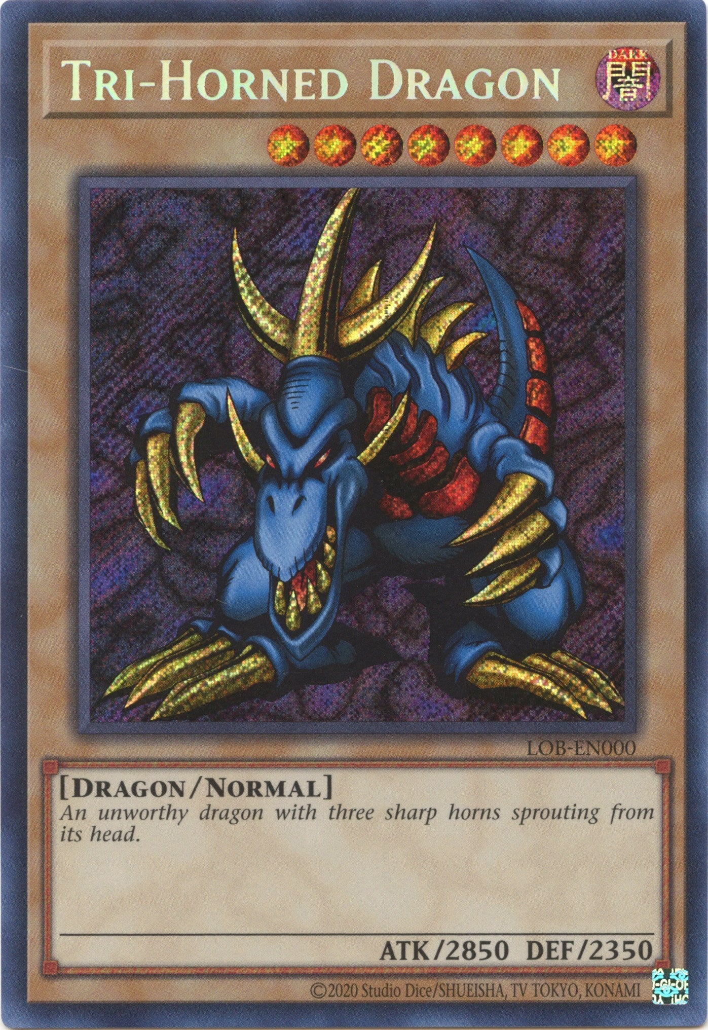 Tri-Horned Dragon (25th Anniversary) [LOB-EN000] Secret Rare | Mega City Incorporated