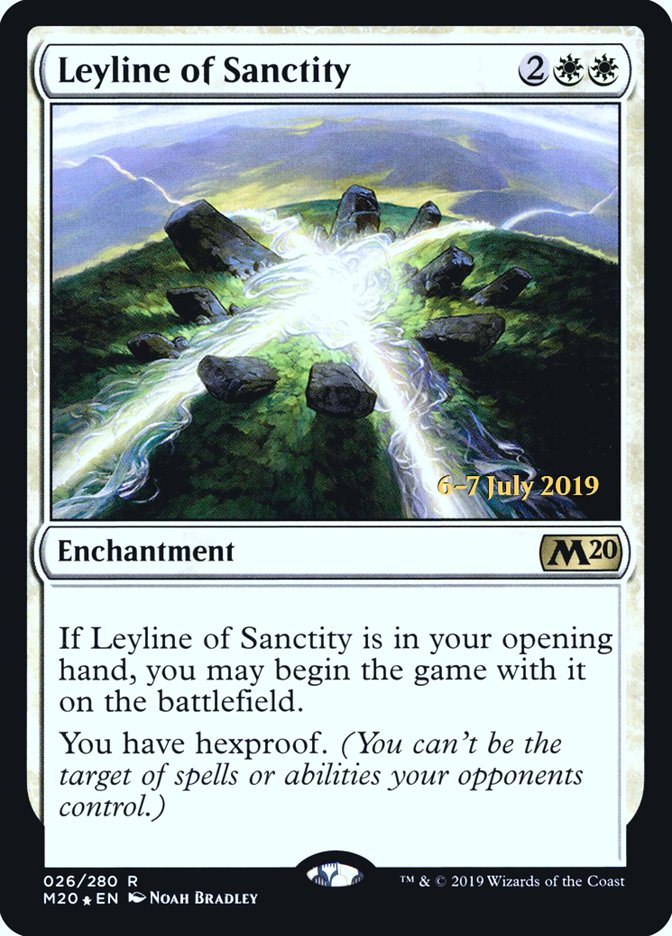 Leyline of Sanctity  [Core Set 2020 Prerelease Promos] | Mega City Incorporated