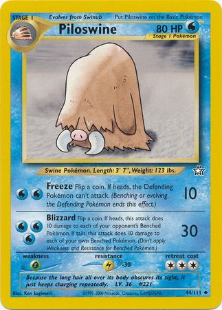 Piloswine (44/111) [Neo Genesis Unlimited] | Mega City Incorporated