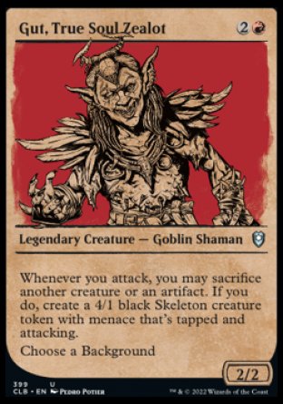 Gut, True Soul Zealot (Showcase) [Commander Legends: Battle for Baldur's Gate] | Mega City Incorporated