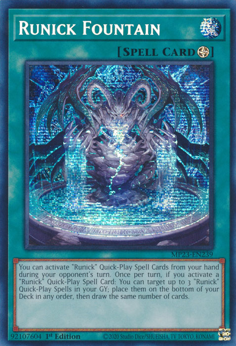 Runick Fountain [MP23-EN239] Prismatic Secret Rare | Mega City Incorporated