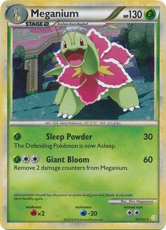 Meganium (26/123) (Cracked Ice Holo) [HeartGold & SoulSilver: Base Set] | Mega City Incorporated