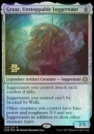 Graaz, Unstoppable Juggernaut [Phyrexia: All Will Be One Prerelease Promos] | Mega City Incorporated