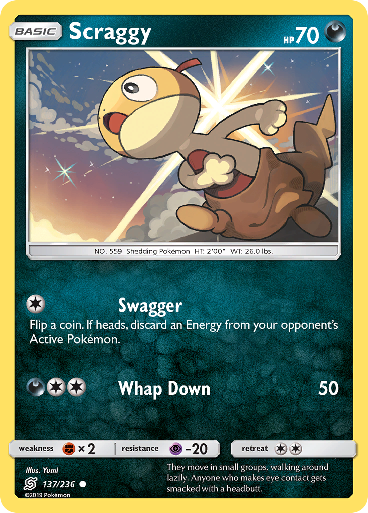 Scraggy (137/236) [Sun & Moon: Unified Minds] | Mega City Incorporated