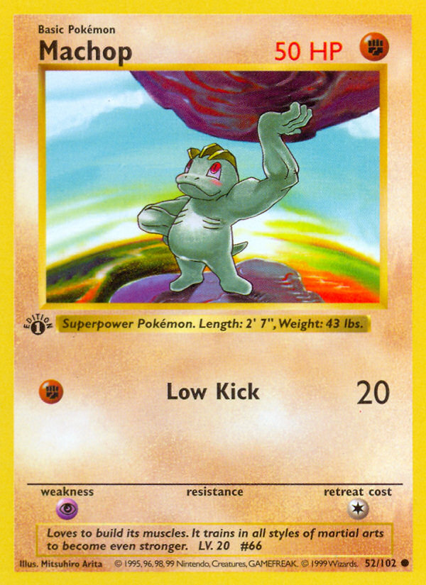 Machop (52/102) (Shadowless) [Base Set 1st Edition] | Mega City Incorporated