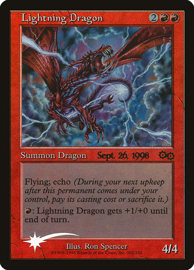 Lightning Dragon [Urza's Saga Promos] | Mega City Incorporated