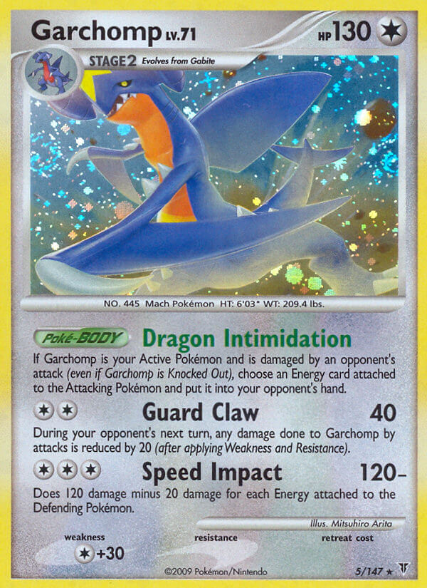 Garchomp (5/147) (Cracked Ice Holo) (Theme Deck Exclusive) [Platinum: Supreme Victors] | Mega City Incorporated