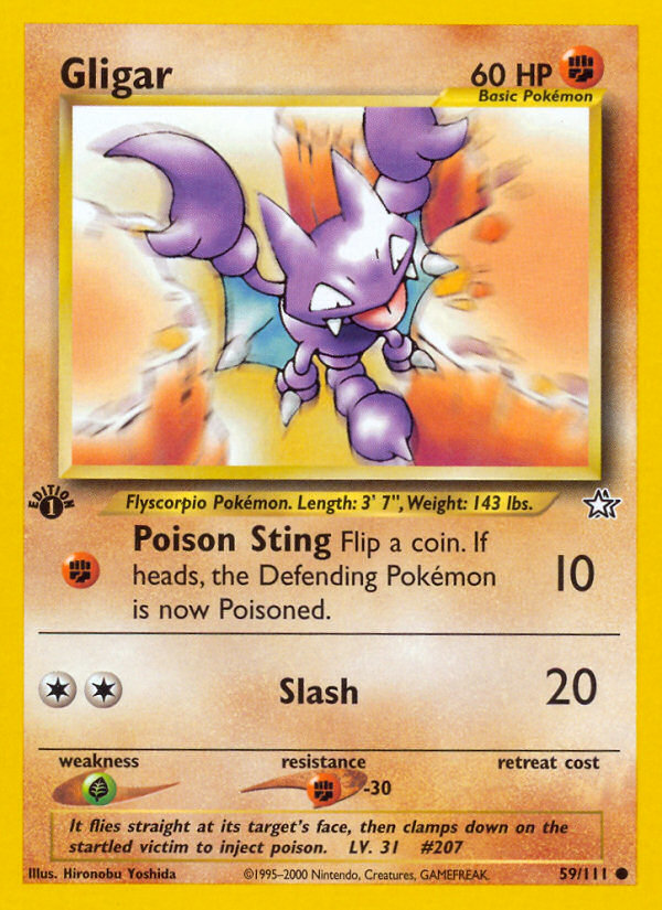 Gligar (59/111) [Neo Genesis 1st Edition] | Mega City Incorporated